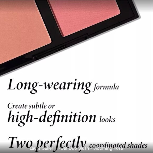 Laura Geller Hi-Def Duo Blush Palette* ~ Shade Blooming Rose (Pinks) 7g NIB - Picture 6 of 12
